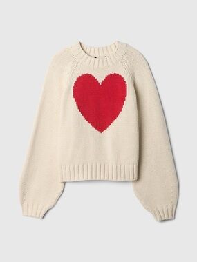 Gap Red Heart Sweater - Small